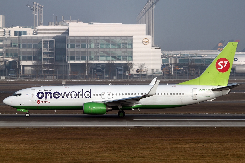 S7 Airlines Boeing 737-8ZS VQ-BKW