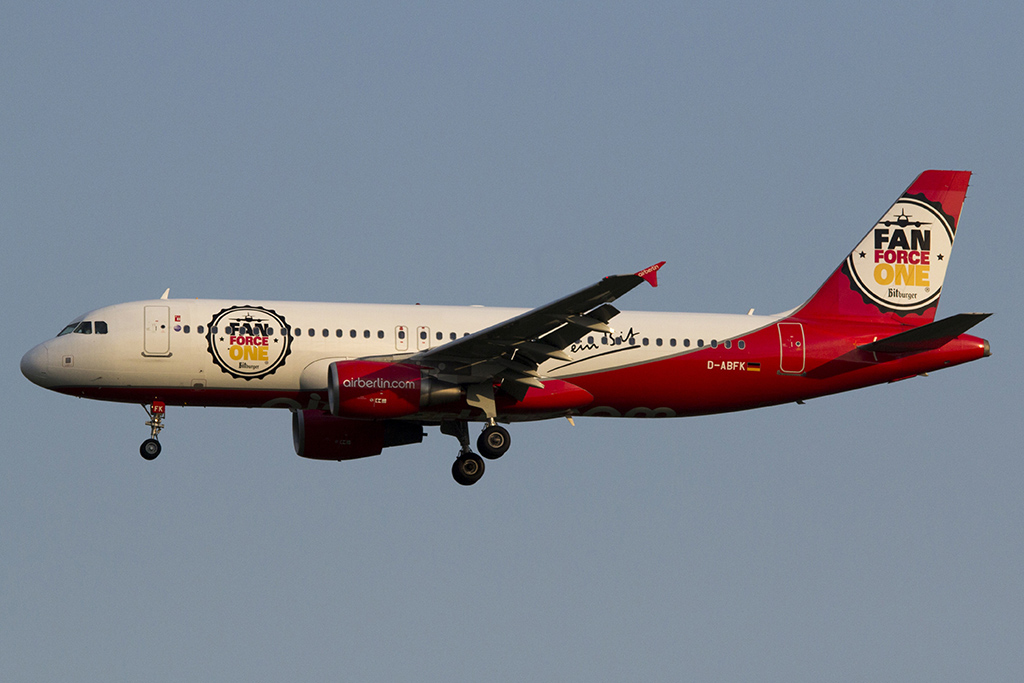 Air Berlin Airbus A320-214 - D-ABFK "Bitburger, Fan Force One"