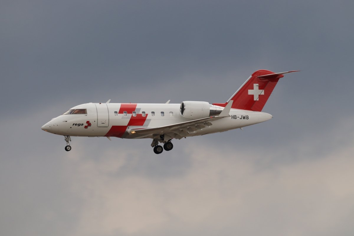 Bombardier Challenger 650 von der Schweizer Air-Ambulance (Rega)
